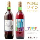 ワイン ギフト お祝い ふくしま農家の夢ワイン 一慶 赤720ml をちこち ロゼ720ml 各1本 福島 二本松 地酒 御歳暮 プレゼント 誕生日 記念日 ふくしまプライド