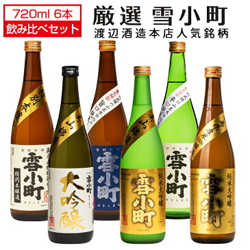 日本酒 飲み比べ 雪小町 720ml×大吟醸入り6種セット 渡辺酒造本店 特別本醸造 純米酒 純米辛口 大吟醸美山錦 純米大吟醸美山錦 純米大吟醸宇宙酒 福島 郡山 地酒 お酒 宅飲み 飲み会 お土産 プレゼント 記念日 父の日 母の日 ふくしまプライド