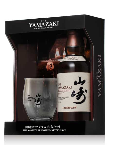 サントリー 　山崎シングル モルト ウイスキーロックグラス付 43度　350mlTHE YAMAZAKI SUNTORY SINGLE MALT WHISKY 【楽ギフ_包装】【楽ギフ_のし】【楽ギフ_のし宛書】