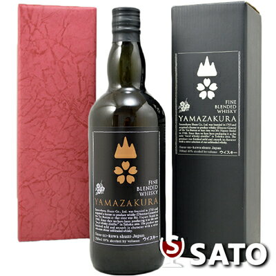 笹の川 山桜 黒ラベル 40度 700ml正規1本紙ギフトBOX入Fine Blended Whisky YAMAZAKURA