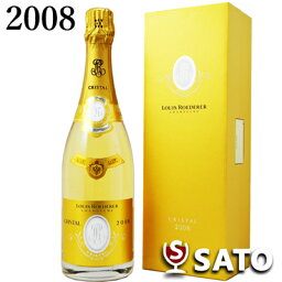 *ルイ・ロデレール　クリスタル・ブリュット　2008　泡白　750ml　ギフトBOX入　正規品【5月〜9月はクール便配送となります】