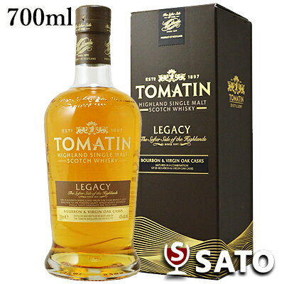 トマーティン 　レガシー　43％　700ml　化粧箱付き　ハイランド　シングルモルトスコッチウイスキー　TOMATIN LEGACY