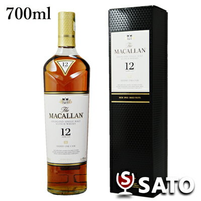 ザ・マッカラン シェリーオーク12年40度 700ml 正規品 ギフトBOX入 ザ・マッカラン シェリーオーク12年40度 700ml 正規品 ギフトBOX入