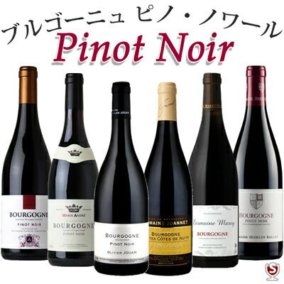 フランス ブルゴーニュ ピノ・ノワール 飲み比べ 赤6本セット【送料及びクール代金無料】【A6-019】