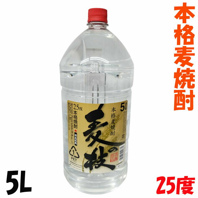 送料無料　濱田酒造　本格麦焼酎　麦の技　大容量　5リットル　白麹仕込　1本　乙類