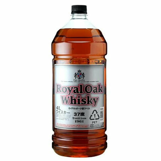 楽天酒ショップーMOUー楽天市場店激安大容量！　送料無料　　ウイスキー　ロイヤルオーク　Royal Oak Whisky　銀ラベル　37度　4Lペットボトル　4000ml　1本