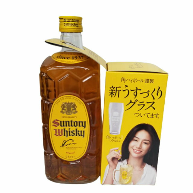 送料無料　サントリー　角瓶　700ml　新うすづくりグラス390ml1個付きお得パック　1本　かくびん　山崎　白州　ハイボール　角ハイボール　アルコール40度