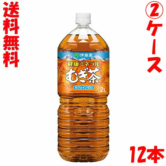 送料無料 2ケース 12本 伊藤園 健康ミネラルむぎ茶 麦茶 2L 2000ml いとうえん むぎちゃ ミネラル 鶴瓶 つるべ お茶