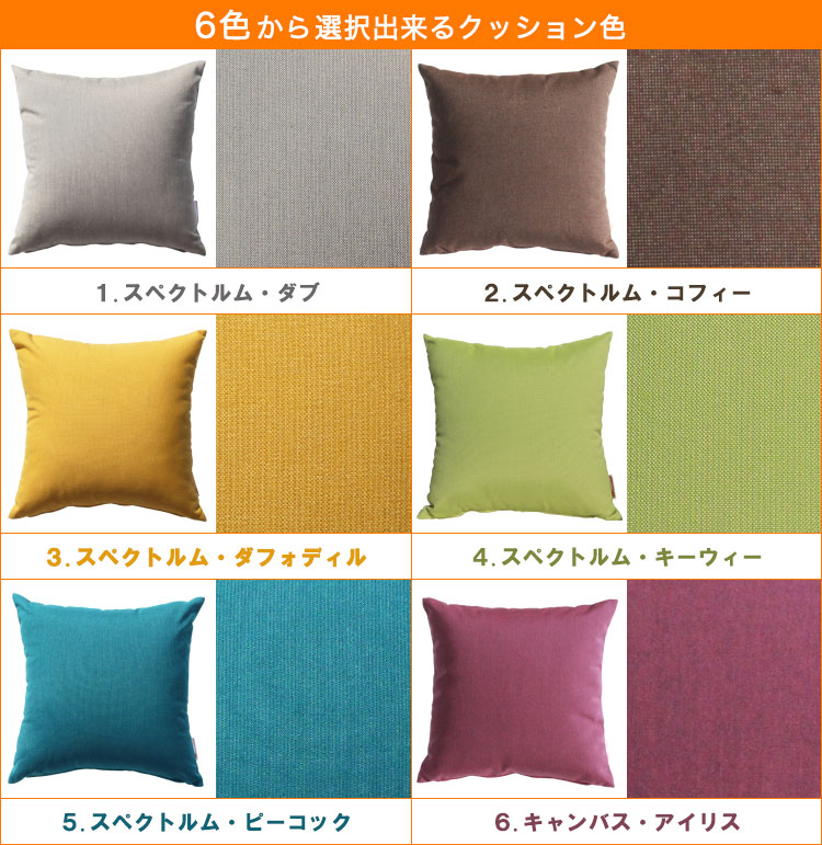 ＜あす楽＞即日対応　屋外対応「ピロークッション・小350x350mm（無地）」【屋外利用可能】クッション アウトドア 防水タイプ sunbrella サンブレラ エクステリア プールサイド ベランダ 庭 屋上