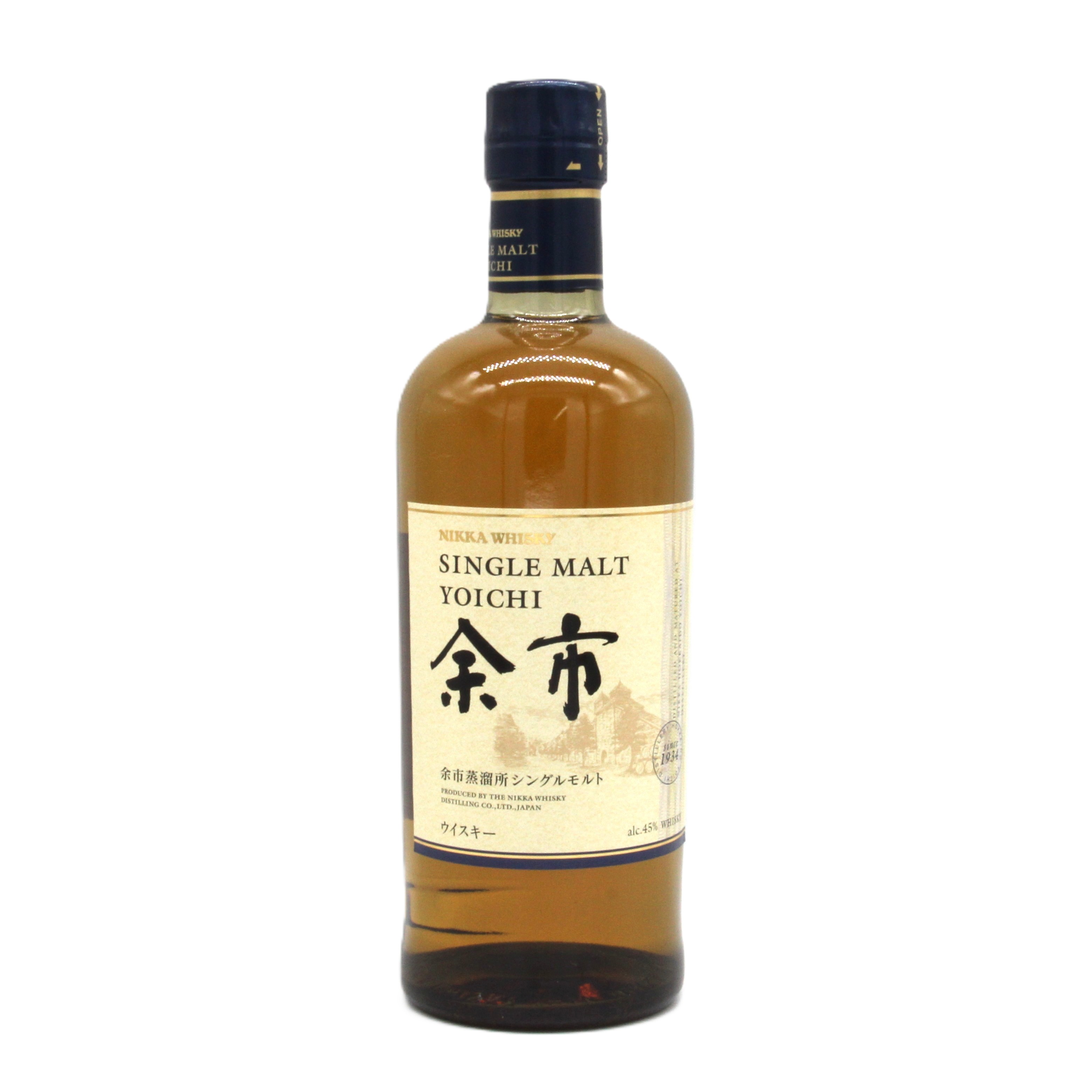 ニッカ ウイスキー シングルモルト 余市 45% 700ml 瓶 1本 箱無し