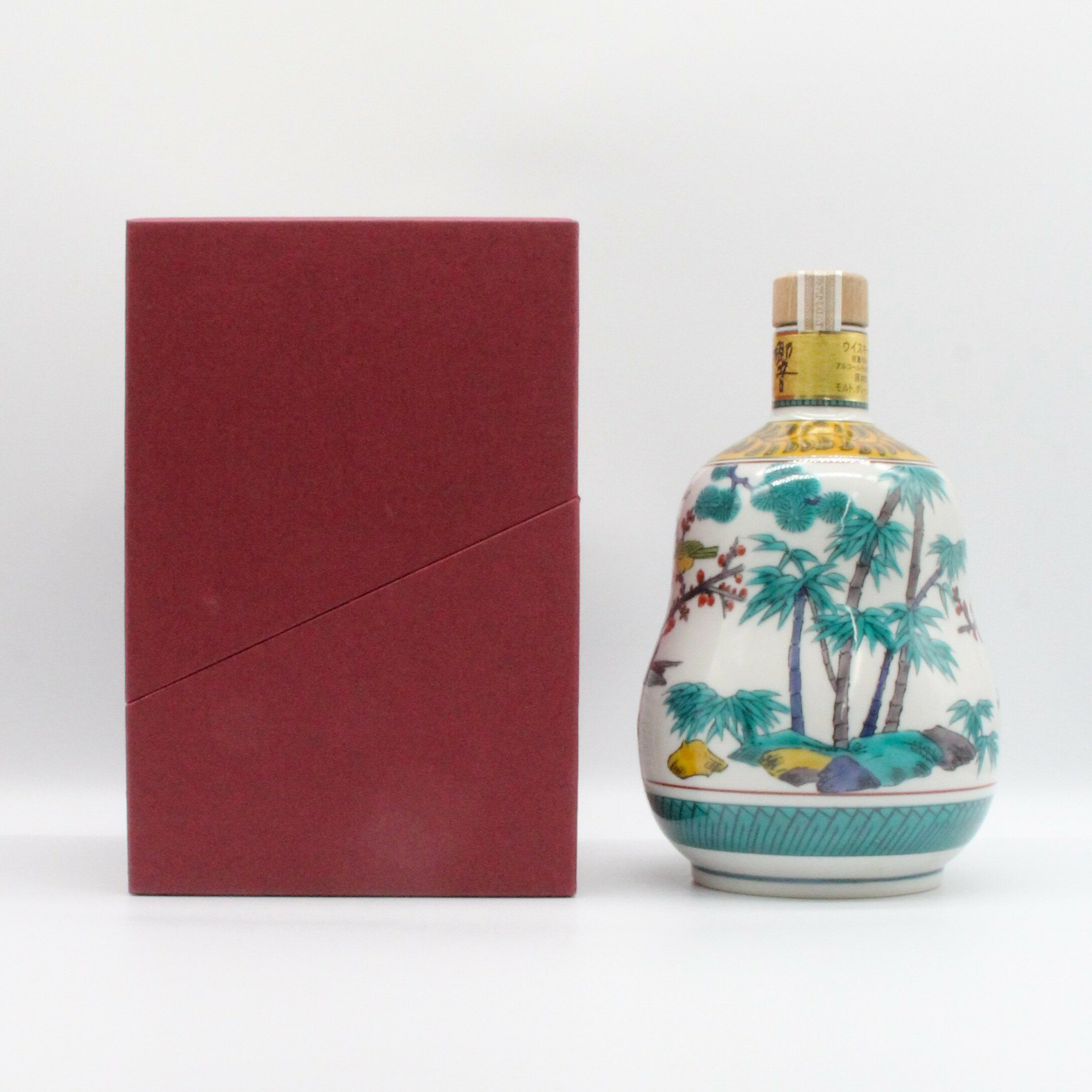 サントリー ウイスキー 響21 スペシャルボトルコレクション 九谷焼 古九谷風松竹梅文瓢形瓶 陶器ボトル 43% 600ml 1本 箱付き