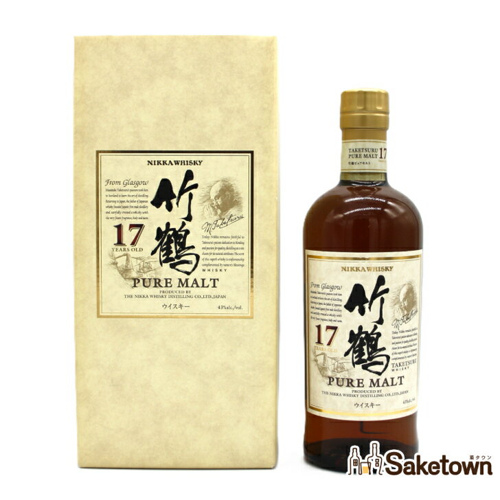 ニッカ ウイスキー ピュアモルト 竹鶴 17年 スリムボトル