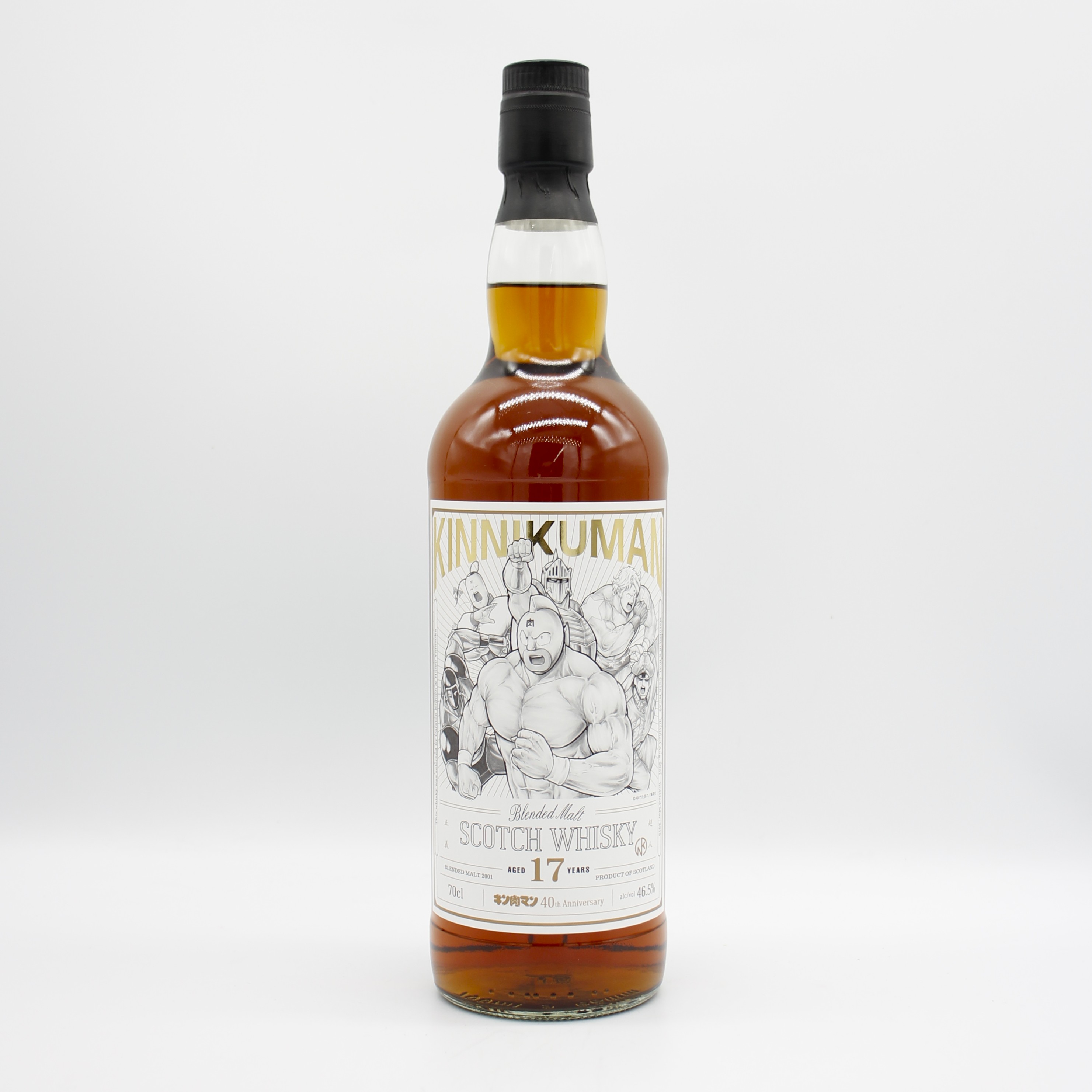 キン肉マン 40周年記念 正義超人 ブレンデッド モルト 2001-2019 17年 スコッチ ウイスキー 46.5％ 700ml 瓶 1本 箱無し