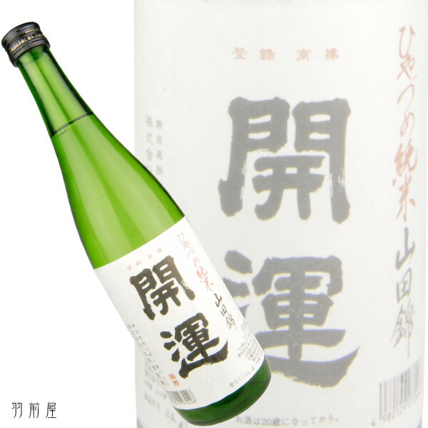 生酒の風味を残したフレッシュな味わい静岡の地酒開運　ひやづめ純米【土井酒造場】720ml