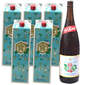 キンミヤ焼酎 25度 パック1800ml 5本 天羽の梅 赤ラベル 1本 下町ハイボールセット