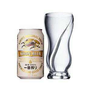 送料無料キリン　一番搾りスゴ泡グラスセット一番搾り350ml 4本＋スゴ泡グラス一個