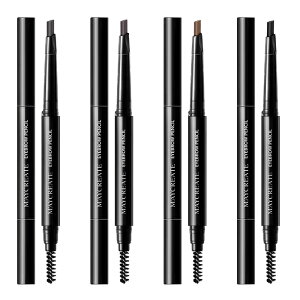 cs292#maycreate 当日発送 7colors 2way ブラシ付き アイブロウ ぺンシル ブラック 眉ティント 眉毛メイク道具 韓国コスメ プレゼント 中国製