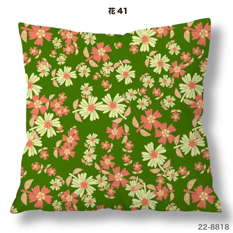 クッションカバー 45×45cm用 花柄 高級感 日本製 ストレッチ 洗える ファスナーなし 正方形 1枚 TEXIA (flower_5) [2]