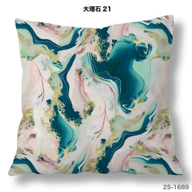 布雑貨専門店クロスネスのクッションカバー 45×45cm用 マーブル柄 モダン 高級感 日本製 ストレッチ 洗える ファスナーなし 正方形 1枚 TEXIA (marble_3)｜アングル2