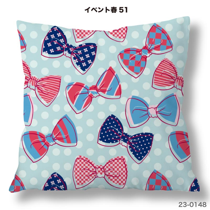 布雑貨専門店クロスネスのクッションカバー 45×45cm用 かわいい 女の子 春柄 高級感 日本製 ストレッチ 洗える ファスナーなし 正方形 1枚 TEXIA (spring_6)｜アングル2