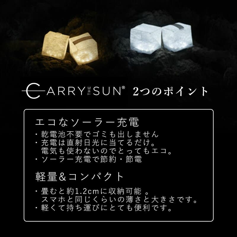 キャリーザサン スモール S LED ランタン ウォームライト クールブライト CARRY THE SUN キャリー・ザ・サン LED 軽量 折り畳み ランタン ソーラー ソーラーライト LEDランタン 防災 防災グッズ キャンプ アウトドア 非常用 父の日 YY (WEB限定) TS通販格安セール情報 楽天 通販