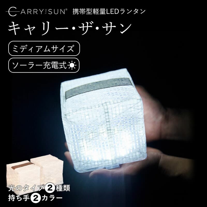 キャリーザサン ミディアム M LED ランタン ウォームライト クールブライト CARRY THE SUN キャリー・ザ・サン LED 軽量 折り畳み ランタン ソーラー ソーラーライト LEDランタン 防災 防災グッズ キャンプ アウトドア 非常用 父の日 YY (WEB限定) TS通販格安セール情報 楽天 通販
