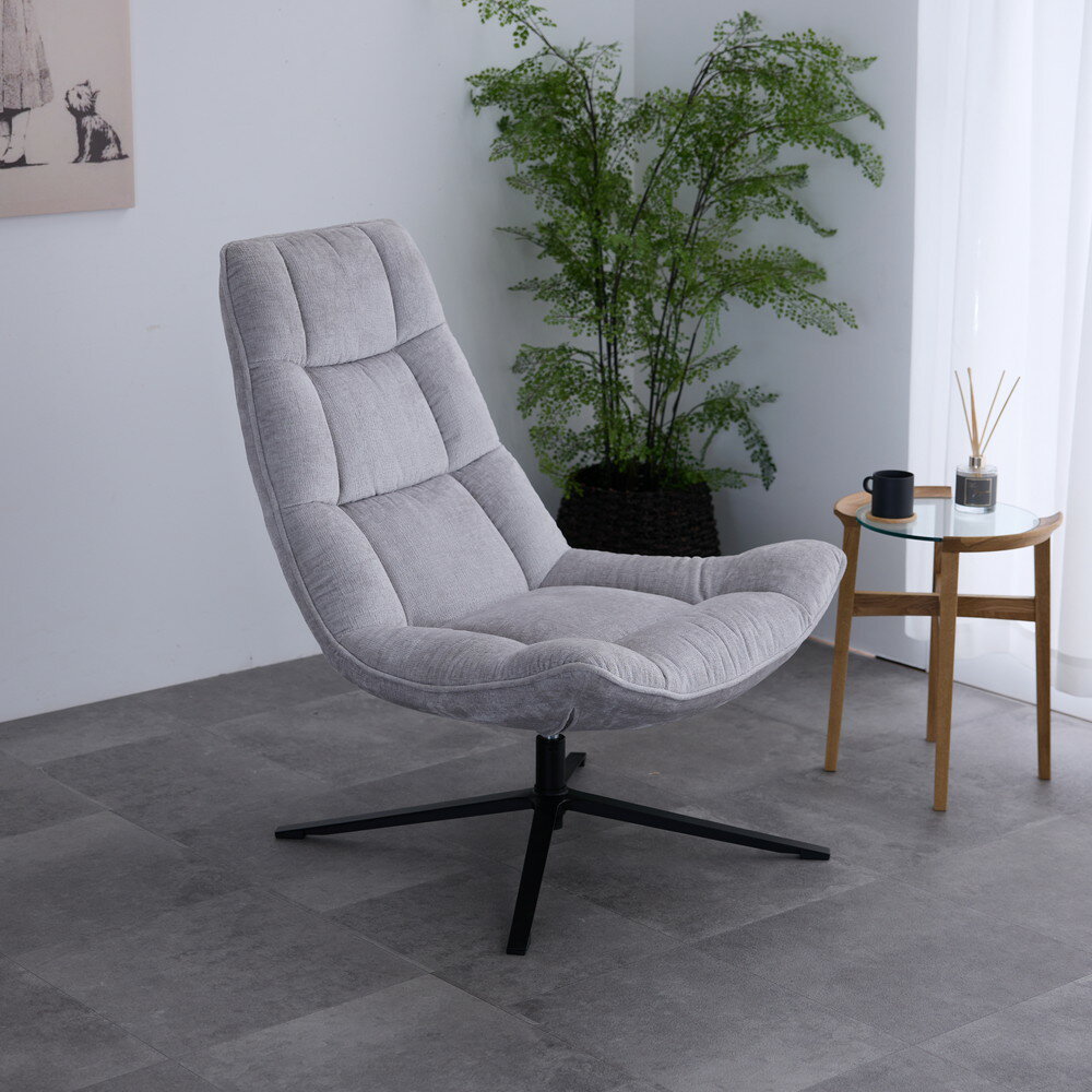 パーソナルチェア チェア 回転式 イス ファブリック 布地 ハイバック カジュアル おしゃれ アルテマ ダークグレー ライトグレー SJ TS