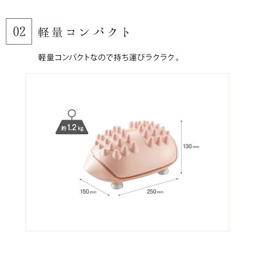 ルルド 足 マッサージ器 ハリラネズミ フットマッサージャー マッサージ機 コンパクト アテックス ATEX 冷え性 オフィス プレゼント かわいい むくみ おしゃれ フットケア 足裏 マッサージ 送料無料 AX-HXL199 (Web限定) AX TS