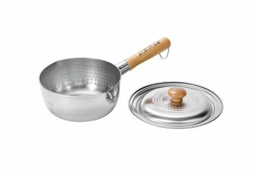 燕人の匠 [桜吟] ステンレス ゆきひら鍋 18cm 蓋付