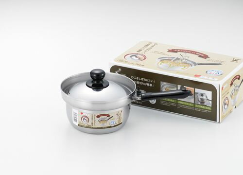 Ih/Gas Compatible - くるめん亭 ふきこぼれにくい片手鍋 16cm