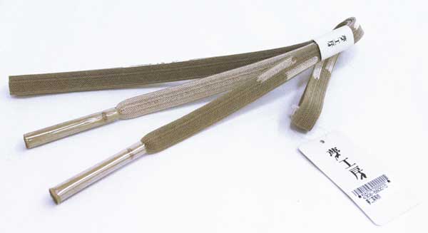 【 夢工房 ブランド 】日本製夢工房 帯締 （ 帯〆 ）絹100％【カーキー × シャンパン】メーカー処分品..