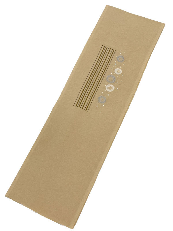 こむさでもーど 正絹 刺繍 半衿春秋冬用 半襟 正絹半衿 刺繍半衿こむさ 【 シャンパンベージュ色地 】