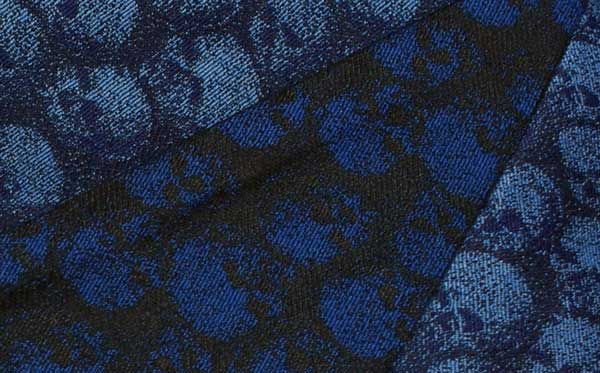 特選 スカル 柄 角帯リバーシブル ・ メンズ 角帯日本製《 マリンブルー地 × ダークブルー地 》今までにない、 ワイルド な角帯♪