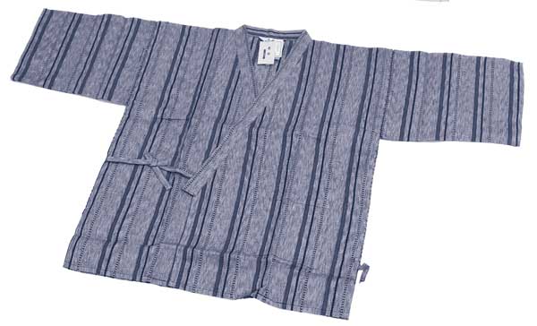 【訳あり処分品】伝統ある しじら織 高級 甚平綿麻 甚平 JIMBEI【薄灰紺色地】綿麻で着心地さわやか【 LLサイズ 】夏は気軽に着れる「甚平」「 父の日 」などの プレゼント にも最適♪