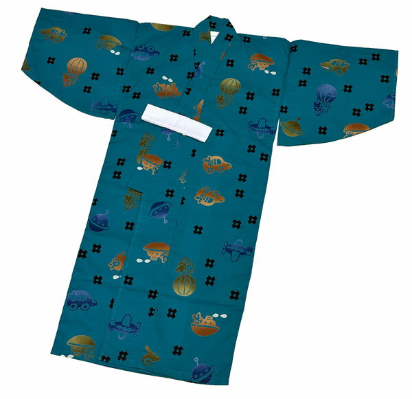 訳あり品< 男児 90 ・ 1〜2才用 >一ツ身 クレアー 本染 お子さま ゆかた【日本製】子ども ゆかた