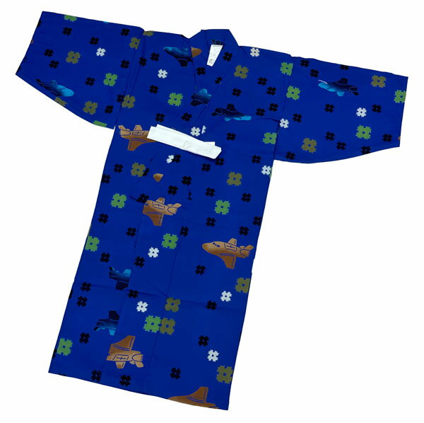 訳あり品< 男児 90 ・ 1〜2才用 >一ツ身 クレアー 本染 お子さま ゆかた【日本製】子ども ゆかた