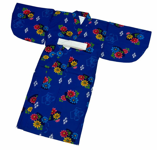 訳あり品< 女児 90 ・ 1〜2才用 >一ツ身 お子さま 浴衣【日本製】子ども ゆかた 高級本染