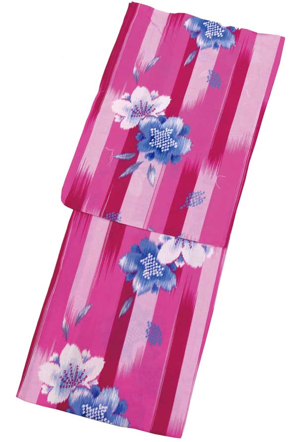 お仕立て上り 浴衣フリーサイズ【赤色地】届いたらすぐに着用できます♪