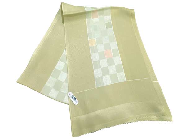 【　正絹帯揚　市松模様柄　】【激安処分品】メーカー処分品激安セール商品♪ご使用には全く問題ござい..