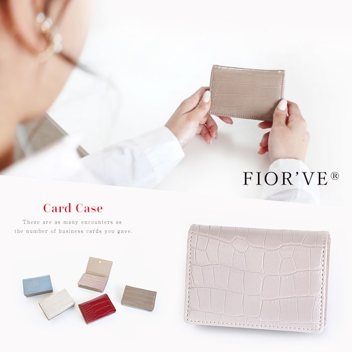 【SALE →2490円】名刺入れ レディース オールシーズン フェイクレザー マチ付き 大容量 就活 全6色 約5..