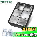 Phyxiul 製氷皿 食品級シリコン製 製氷器 四角型5cm キッチン 飲食店 家庭用 氷作る容器 取出し簡単 蓋付き (6格)
