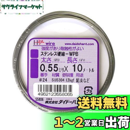 ɡϥ (DAIDOHANT) ( ż ) ƥ쥹[ SUS304-WPB ] [] #24 0.55 mm x [Ĺ...