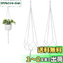 麻縄 植物ハンガー プラントハンガー 吊り下げ 植木鉢 手作りマクラメ植物ハンガ ハンギングプランター 織り鉢植え 鉢植え用 屋外屋内植物に適用 2本セット (...