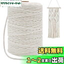 【送料無料】3mm 綿紐, 200M 太いマクラメロープ 手芸 壁掛け おもちゃ 盆栽などに (ベージュ)