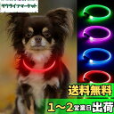 【送料無料】Candofly 光る首輪 小型犬 - 犬 散歩 ライト 充電式 LED 犬 首輪 光る 猫 首輪 犬散歩夜ライト (赤)
