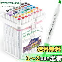 Ohuhu イラストマーカー 47色48本 プロ 初心者 太細両端 三角軸 マーカーペン 画材セット ブレンダーペン付き アルコール系 Bセット