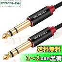 SHULIANCABLE 6.35mm ギター ケーブル, 標準プラグ オス-オス ミキサー ギター アンプ スピーカー等の接続用 (1M)