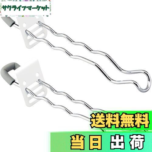 【送料無料】コモライフ 付け外し簡単! 合金鋼 室内物干し掛け(ロング) 2個セット 部屋干し 鴨居 かもいフック 窓枠 玄関 上着掛け 長雨 梅雨 台風 花粉...