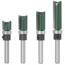 Bestgleトリマービット6.35mm(1/4'')ルータービット4本組面取りビットほぞカッターガイドべアリング付ストレートビット 電動ルーターフライスカッタ...