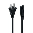 【送料無料】Mcbazel 交換用1.5M長さ 電源ケーブル 電源コード テレビ・デジタルカメラ・家電専用 PS5/PS4/PS3/PS2/PS1/Xbox one X|S/Xbox Series X|S/ PS4 Slim/PSP/PSVに対応 メガネ型コード 2ピンソケット(メス)・2ピンコンセントプラグ(オス) 電源コード-ブラック